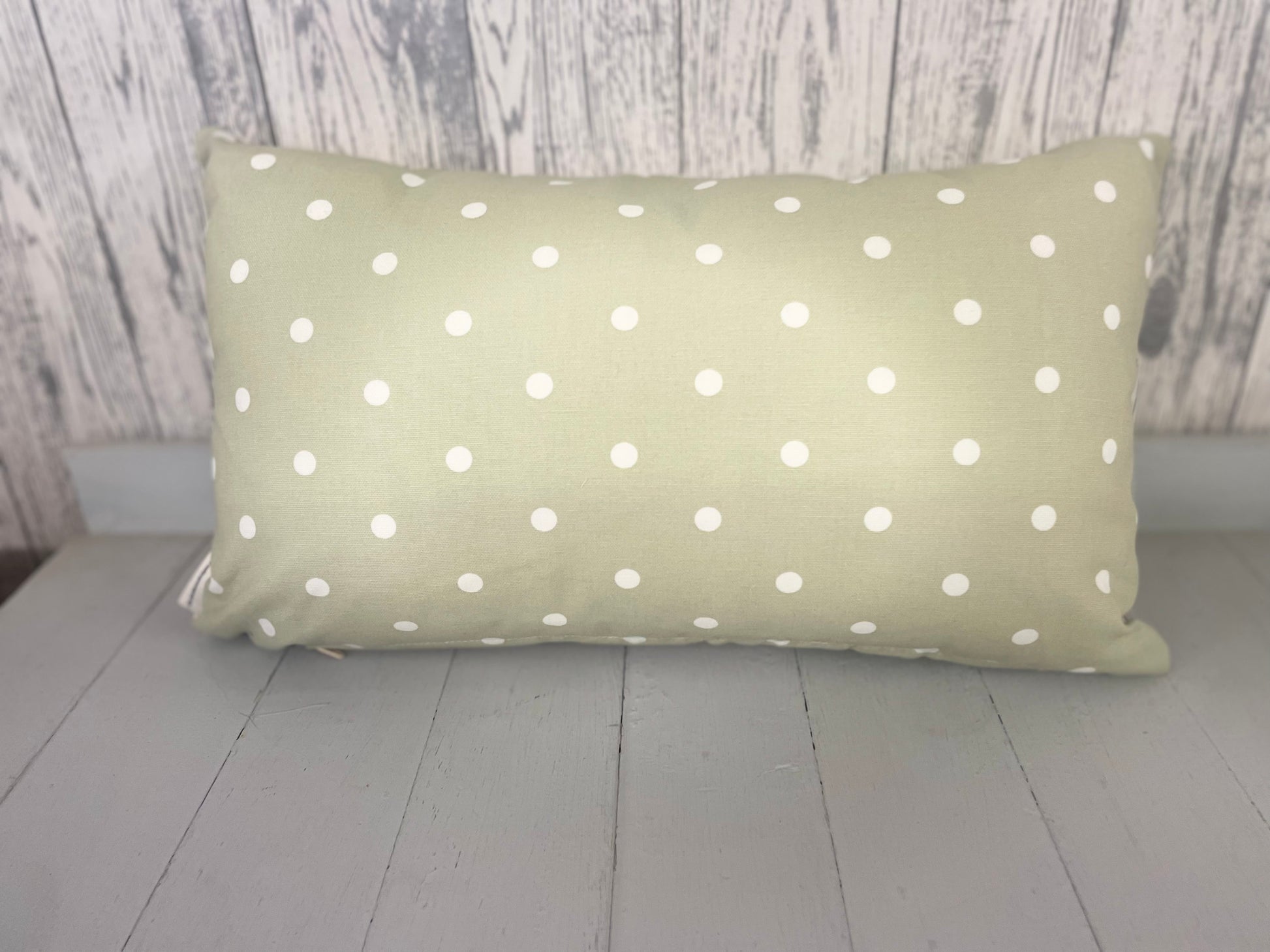 Personalised Mother’s Day Cushion-Green Dotty and snowdrops- Mamgu cushion-Mamgu gift