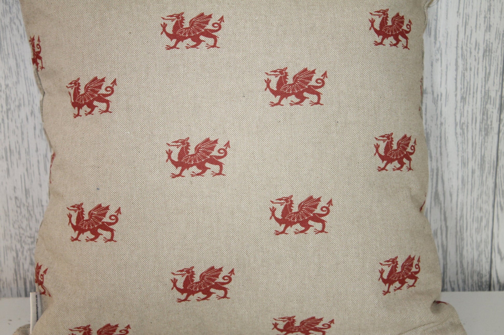 Anyone can Cuddle but only the Welsh can Cwtch-Welsh dragon panel long cushion