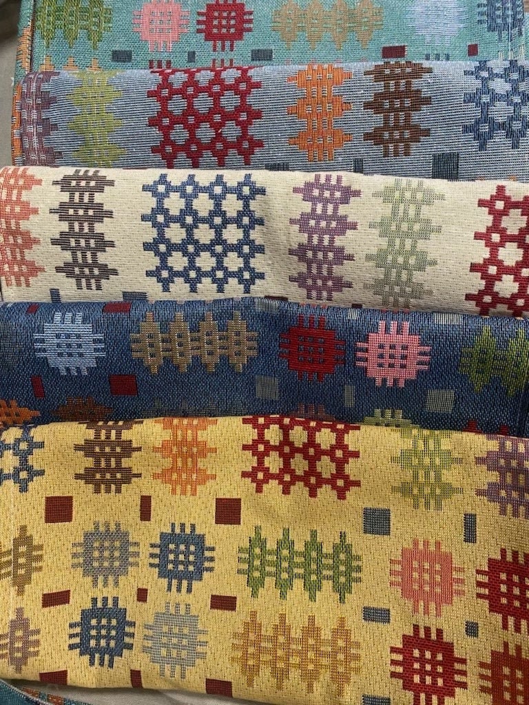 Welsh Blanket Tapestry Fabric . Choice if 5 colours