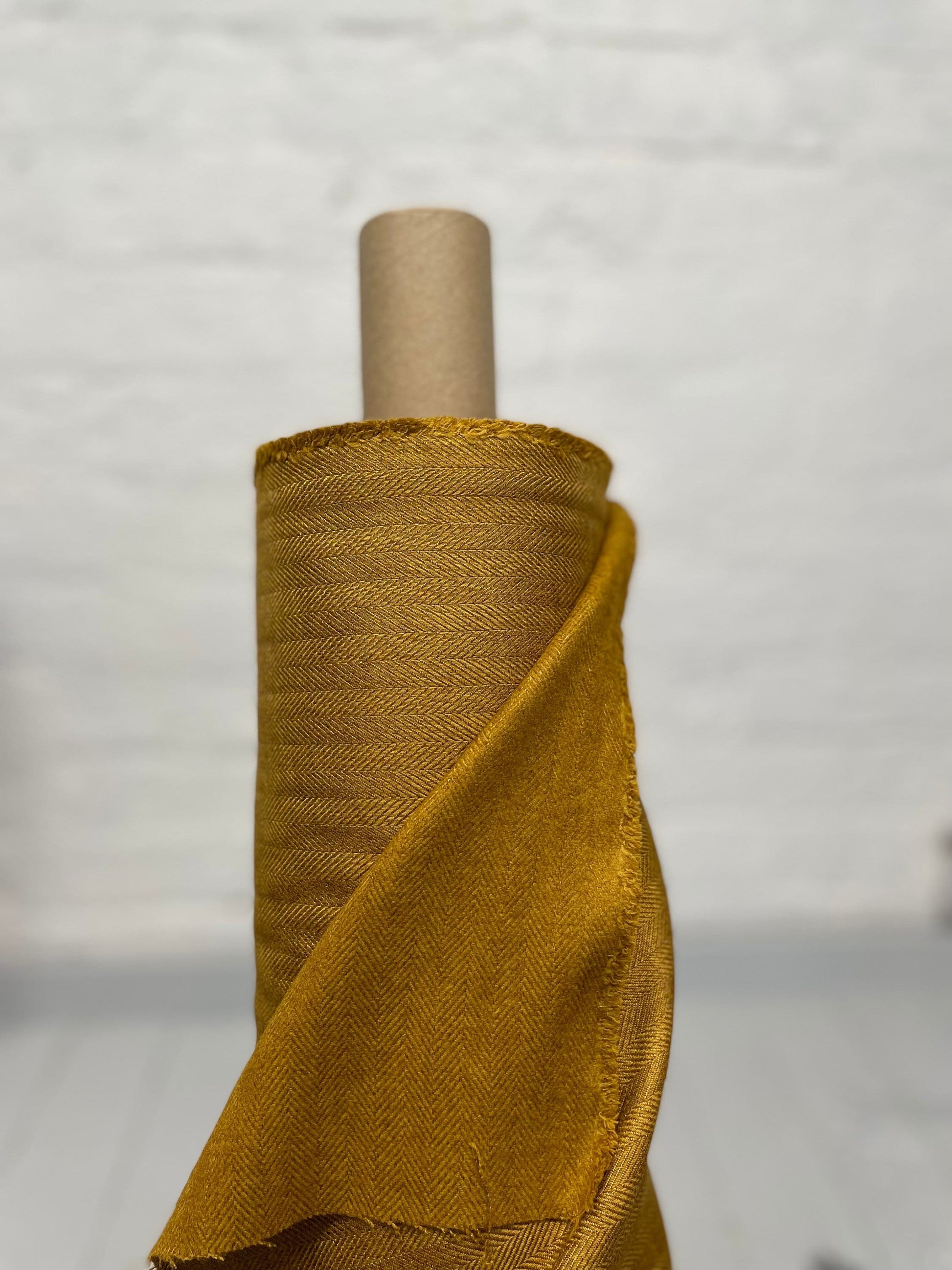 Tweed style fabric , 100% polyester. Tweed, Colour-Ochre