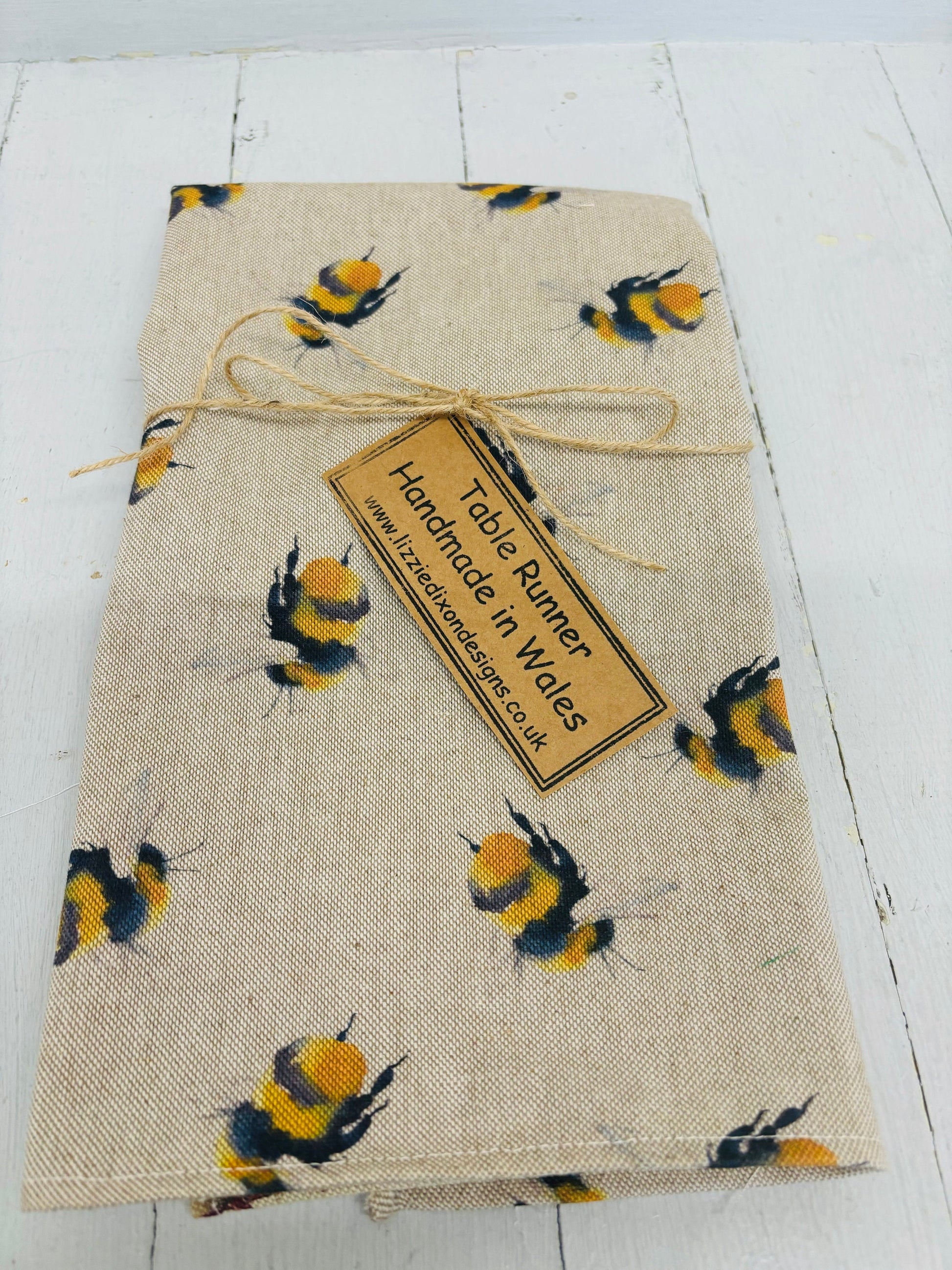 Bee print fabric Table runner -3 lengths