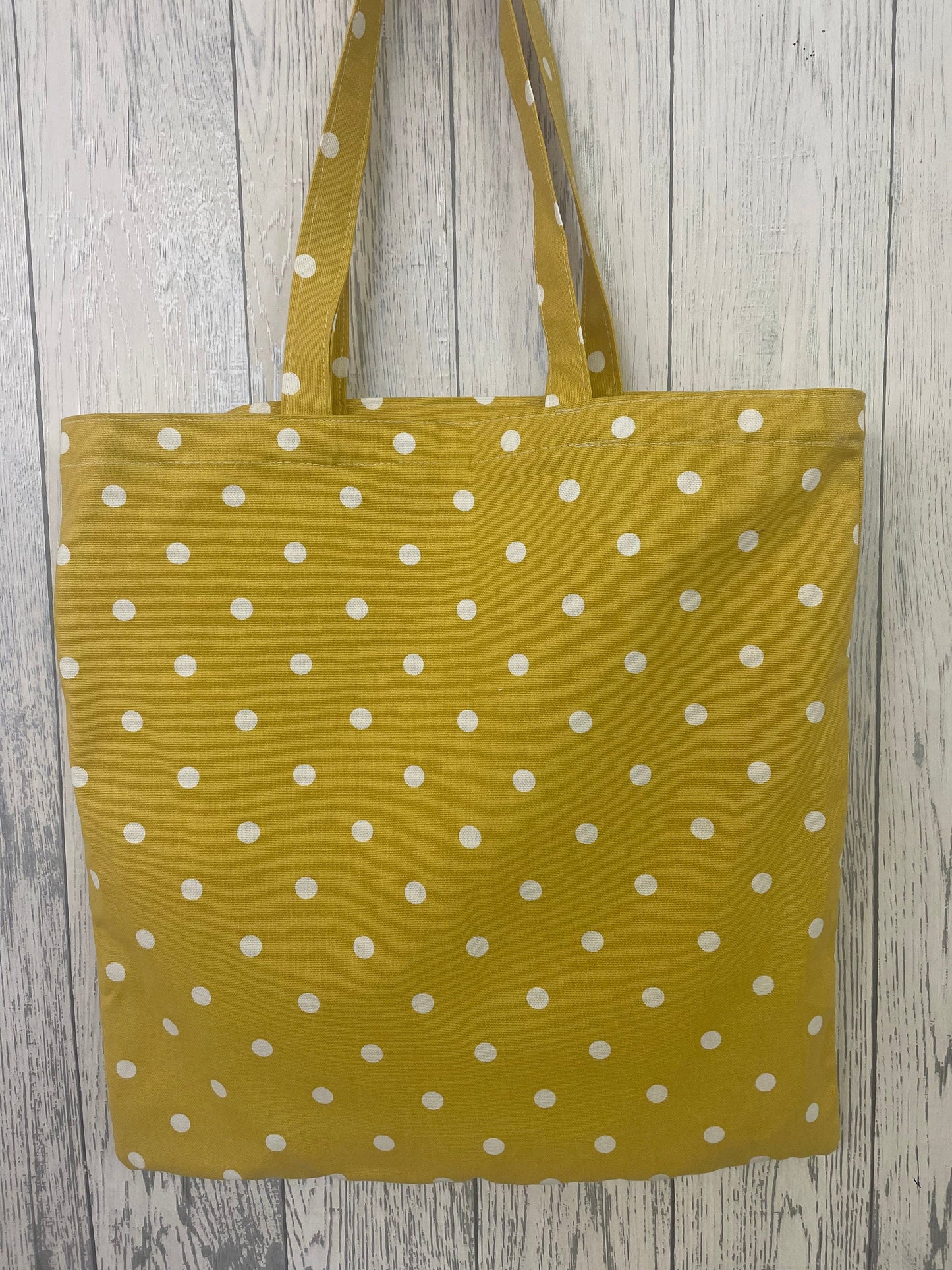 Mustard Dotty Shopping bag