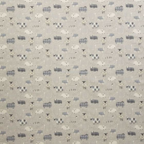 Red and Taupe Sheep in Jumpers Fabric by the half Metre-100% Cotton British Fabric-Craft Fabric red sheep fabric