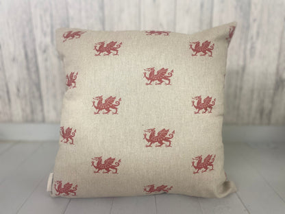 16&quot; Anyone can cuddle but only the Welsh can Cwtch- Welsh Dragon Square Panel Cushion