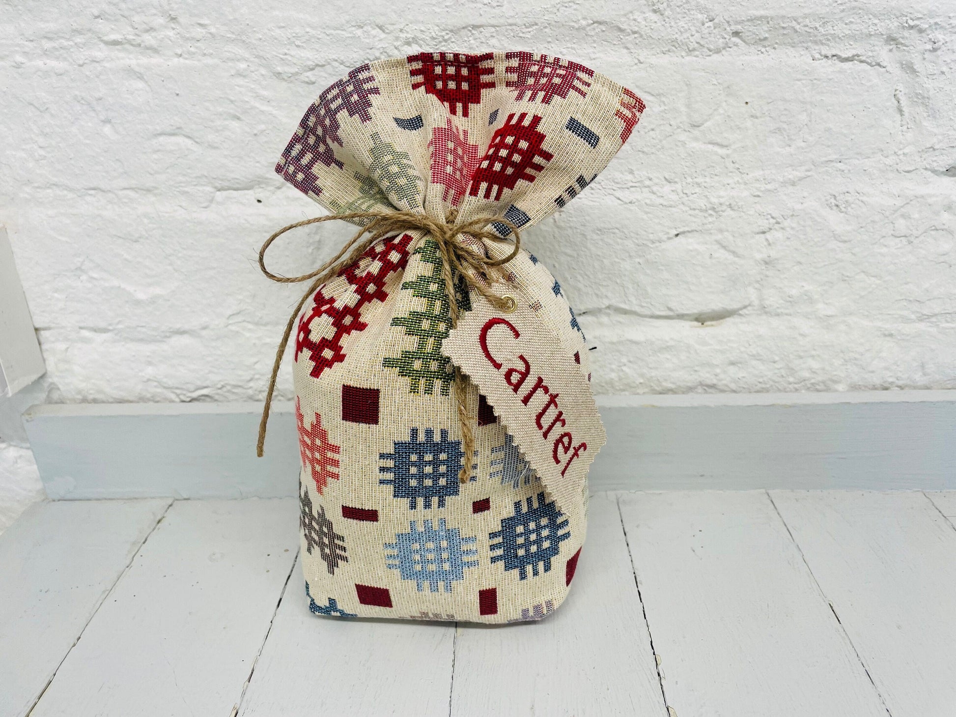 Welsh Blanket Tapestry Door Stop cartref