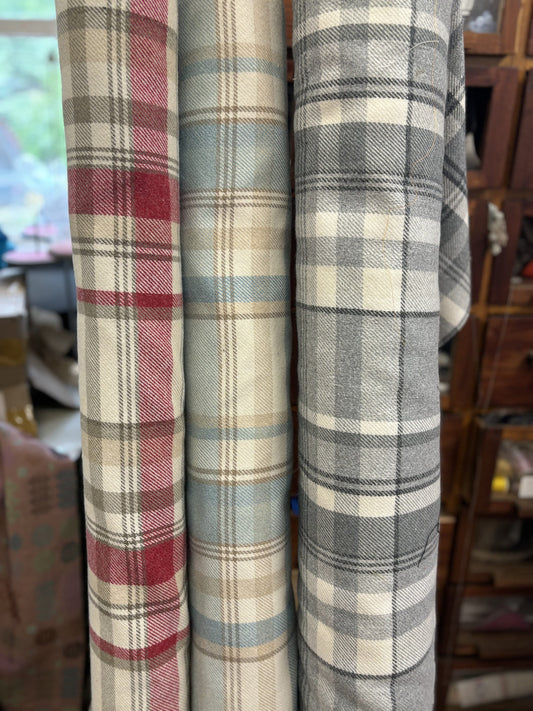 Wooltouch fabric. Balmoral tartan, plaid,check upholstery weight fabric suitable for curtains,cushions,blinds, upholstery and much more