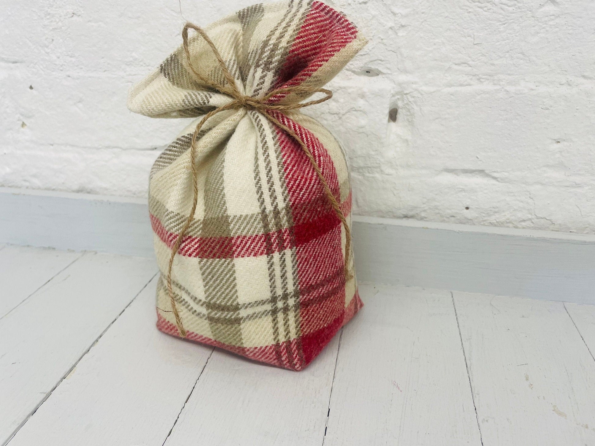 Door Stop, Wool Touch fabric door stop- Hand Tied