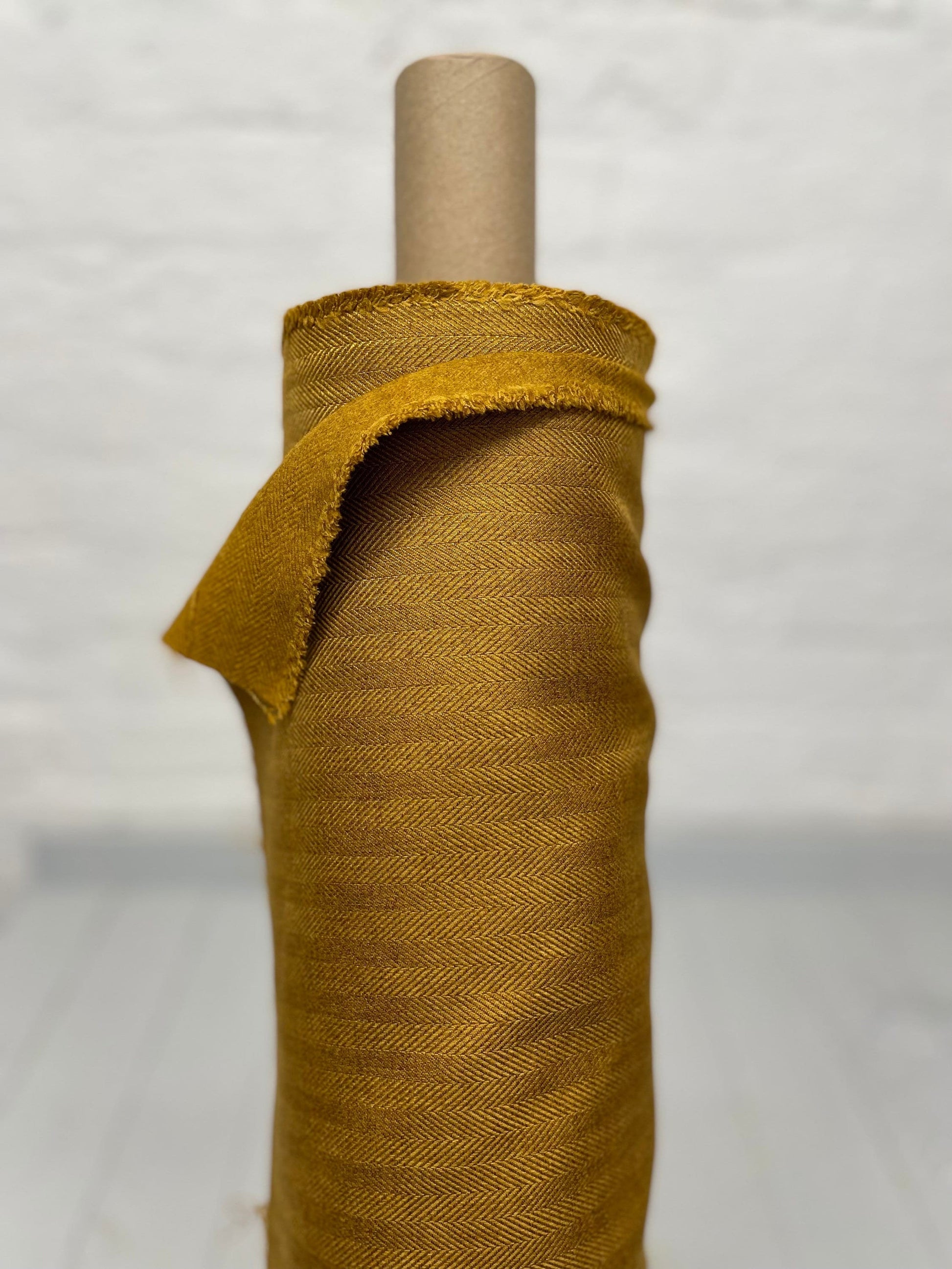 Tweed style fabric , 100% polyester. Tweed, Colour-Ochre