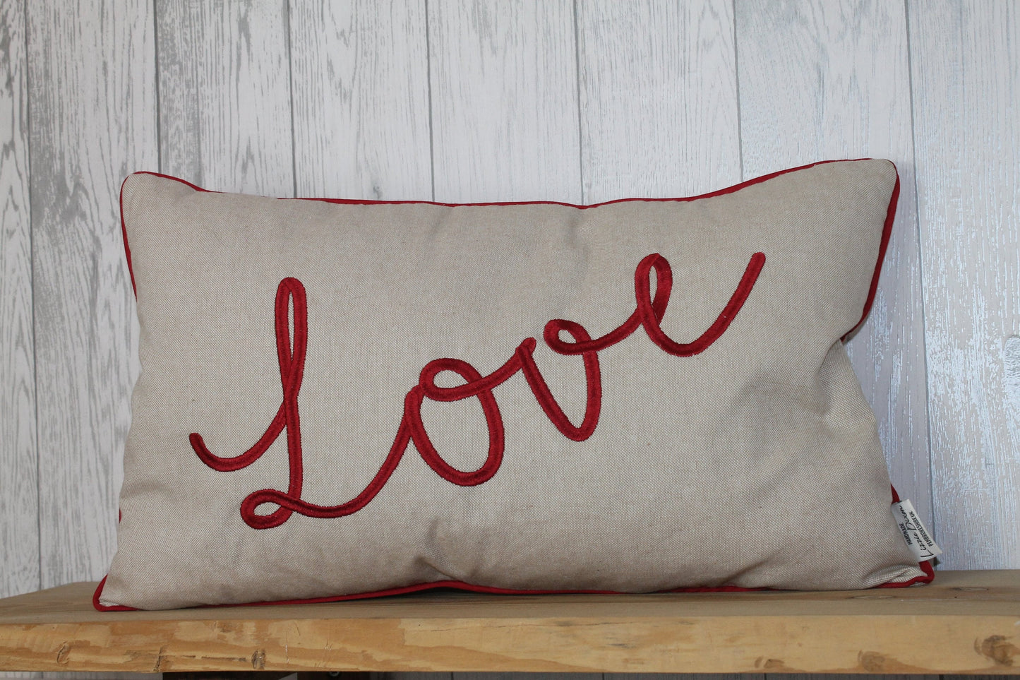 Love Cushion Cream and Red Pillow,Valentines Day Gift ,Gift For Her, Gift For Friend,Valentines Day Pillowcase,Valentines Day Cushion Cover