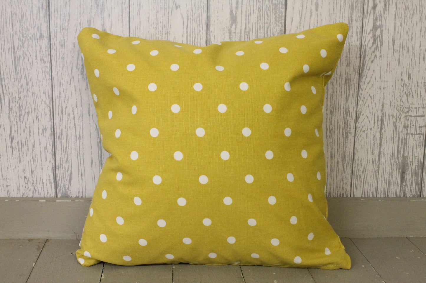 16 &quot; Mustard Dotty Scatter Cushion- Autumnal Cushion