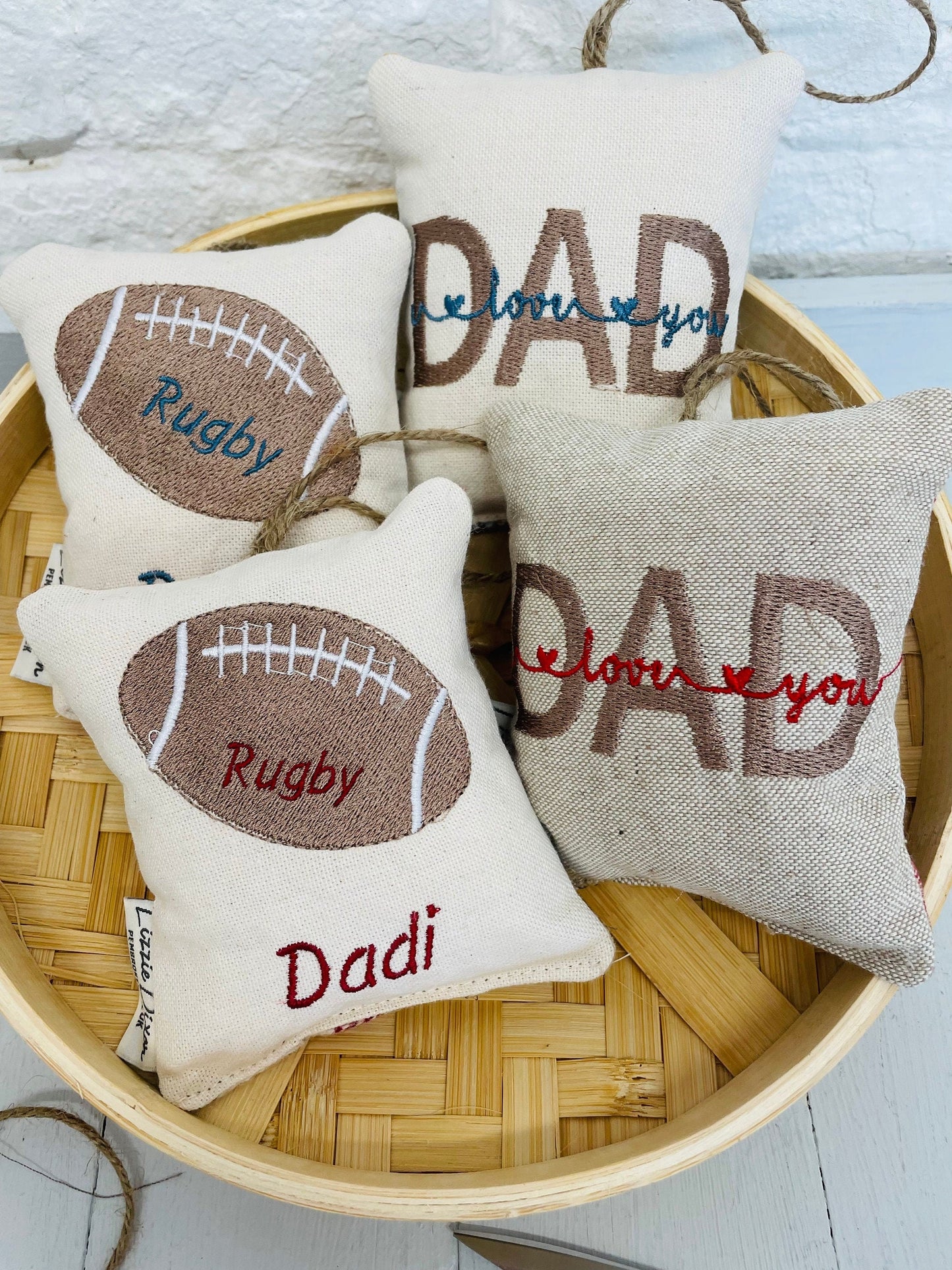 Rugby Ball Fathers Day Hanger- personalised welsh Father’s Day gift