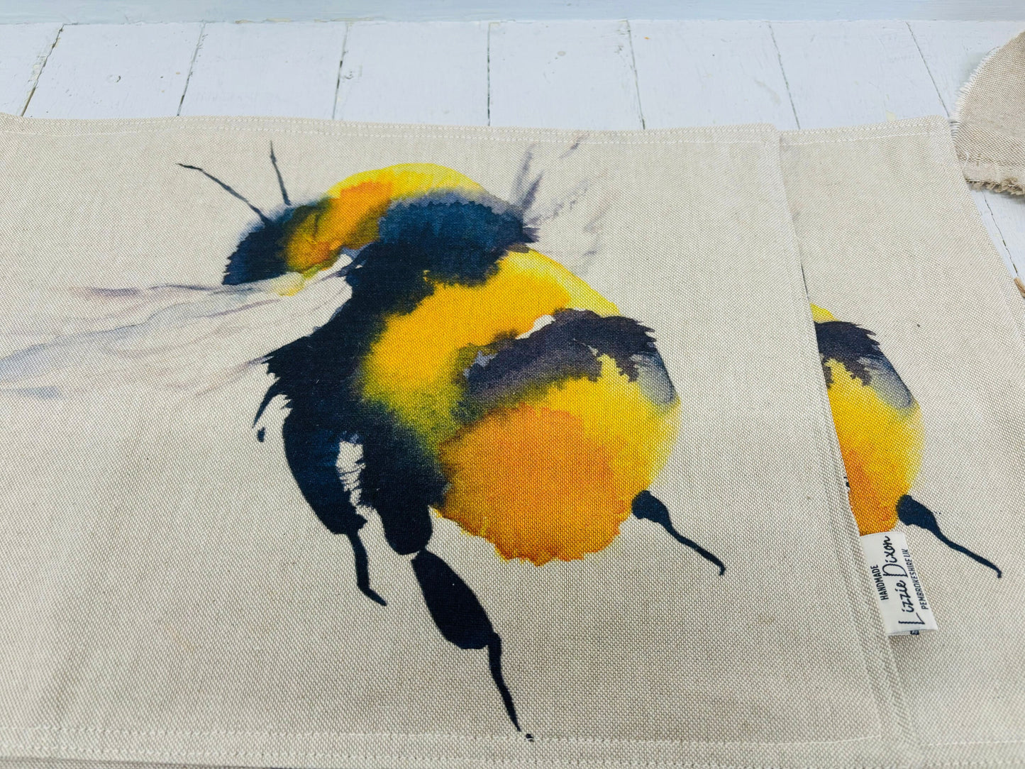 Bee Print fabric Placemat (set of2)