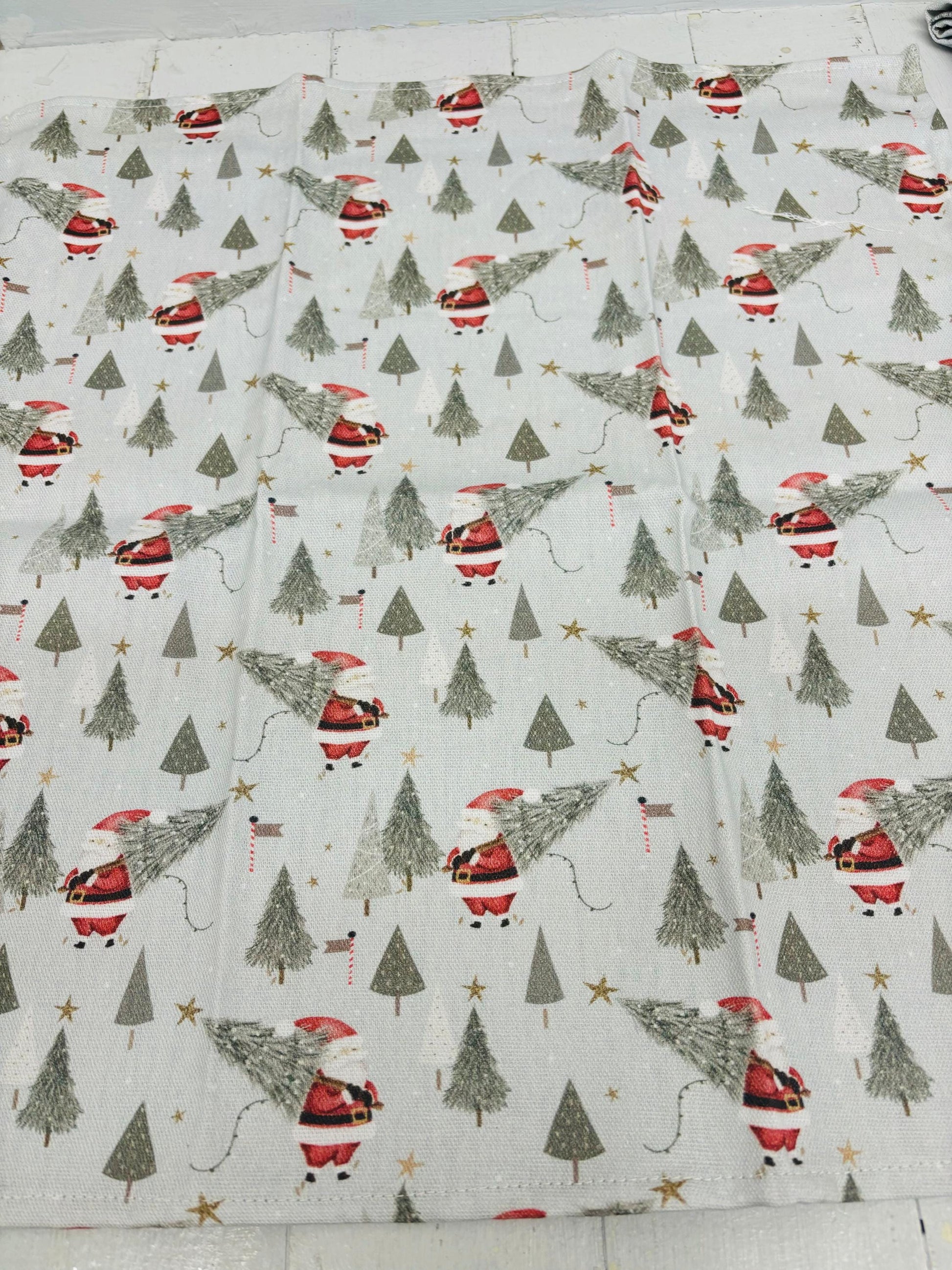 Copy) Christmas Napkins - Festive table- Father Christmas and Christmas Trees, Handmade festive Napkins - Fabric Napkins