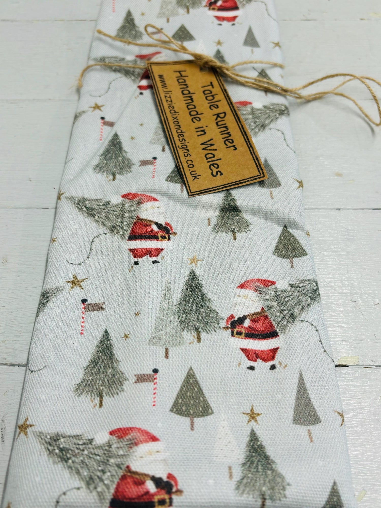Father Christmas Table runner - Christmas festive Table Runner -3 lengths