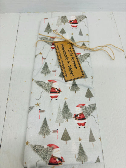 Father Christmas Table runner - Christmas festive Table Runner -3 lengths