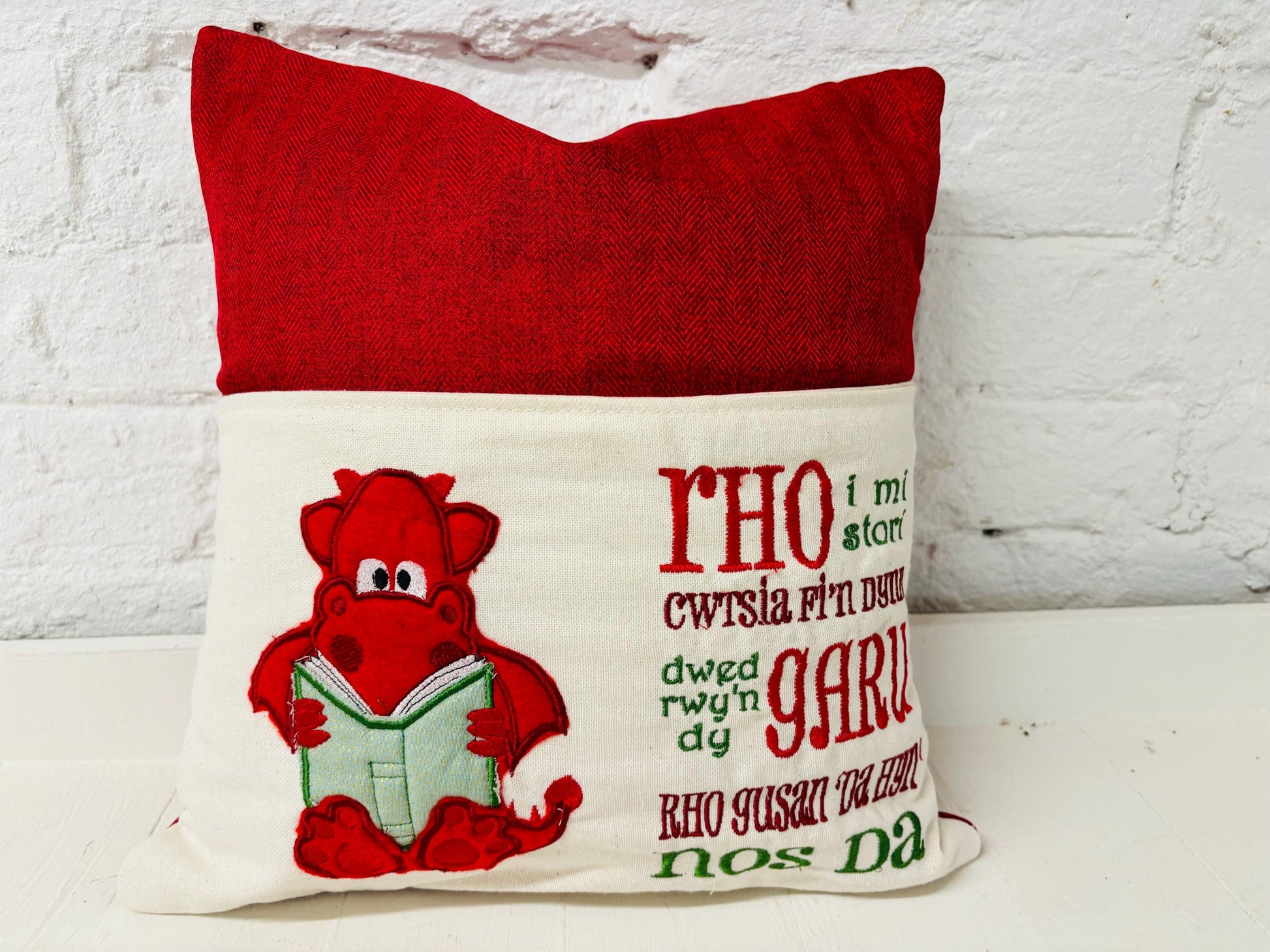 Childrens Book Cushion . Dragon Children's Reading Pillow~Personalised Dragon Pillow~Book Lovers Gift~Travel Pillow-Christmas gift ideas