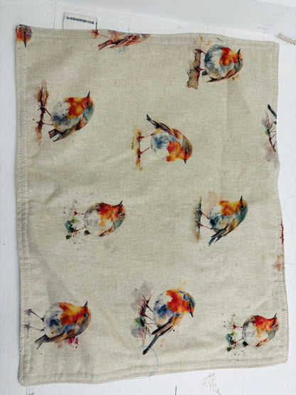 Christmas Napkins - Festive table- Father Christmas and Christmas Trees, Handmade festive Napkins - Fabric Napkins