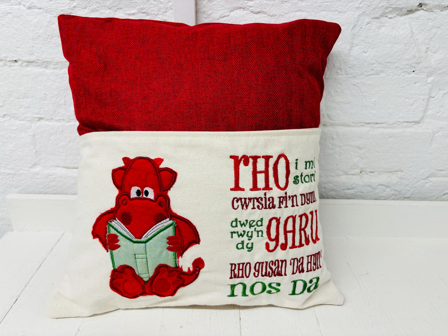 Childrens Book Cushion . Dragon Children's Reading Pillow~Personalised Dragon Pillow~Book Lovers Gift~Travel Pillow-Christmas gift ideas
