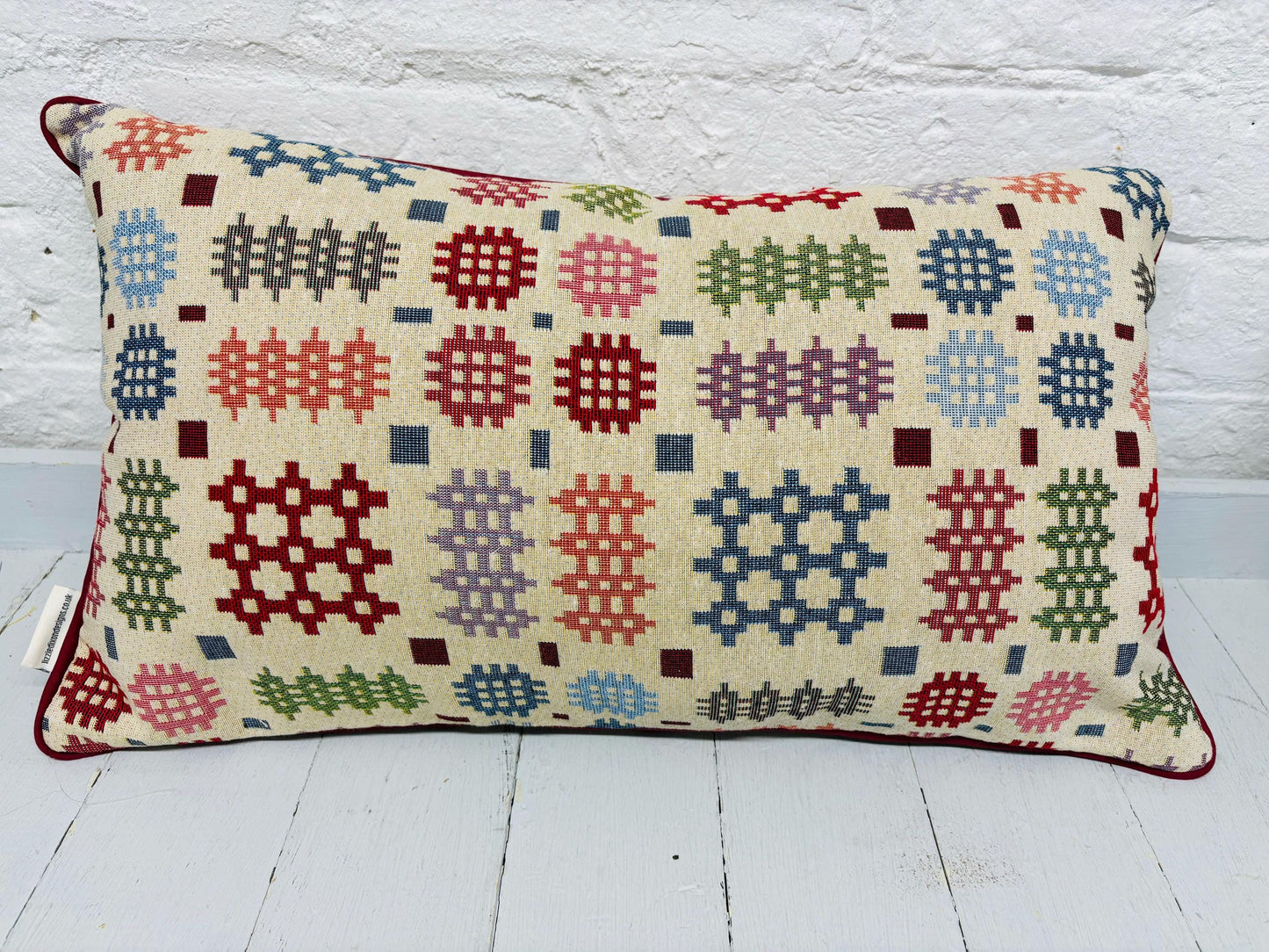 Welsh Blanket style Cushion- long Cushion