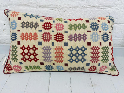Welsh Blanket style Cushion- long Cushion