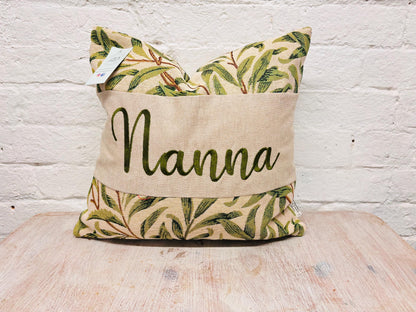 William Morris Willow Bough Tapestry Mother’s Gift, Personalised Cushion, Gift for Mum.
