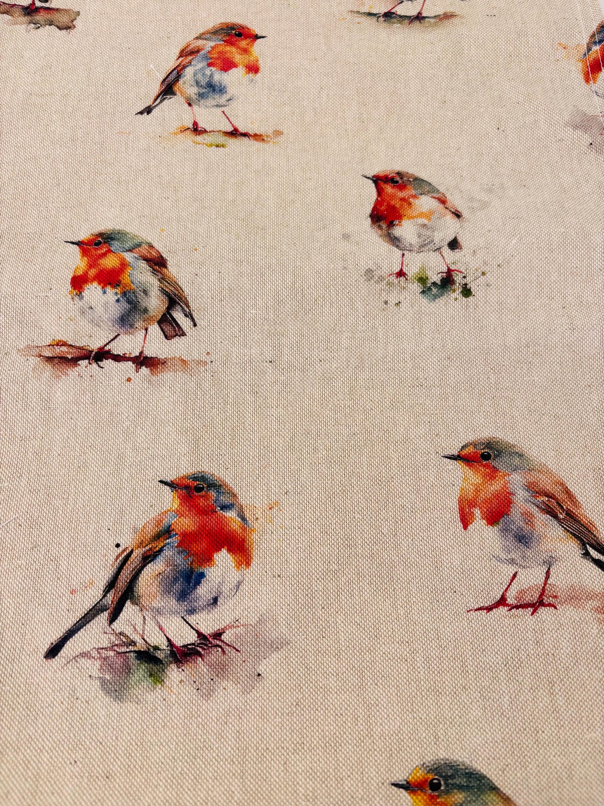 Robin Table runner - Christmas festive Table Runner -3 lengths