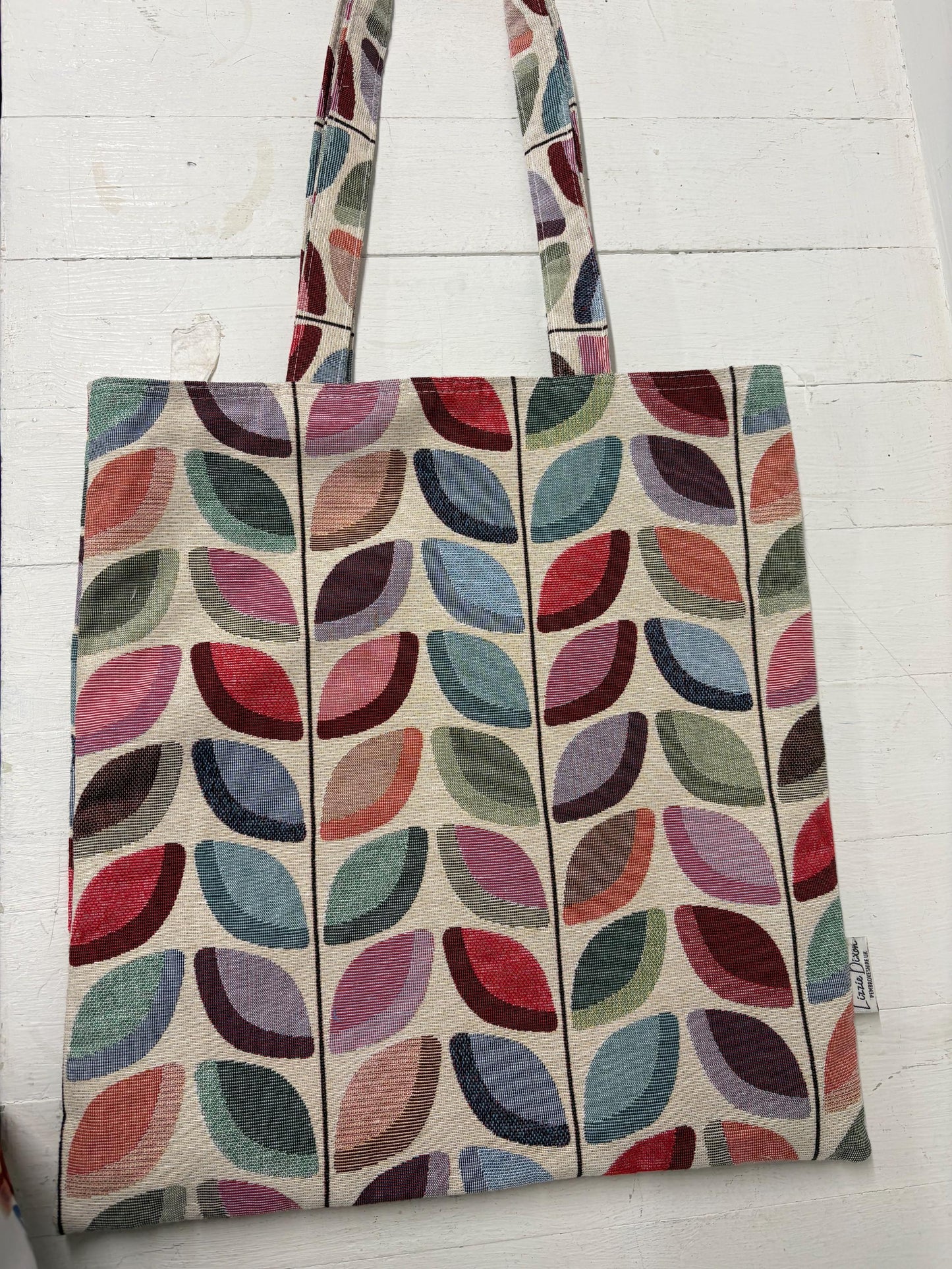 Modern leaf pattern Tote style Shopping Bag