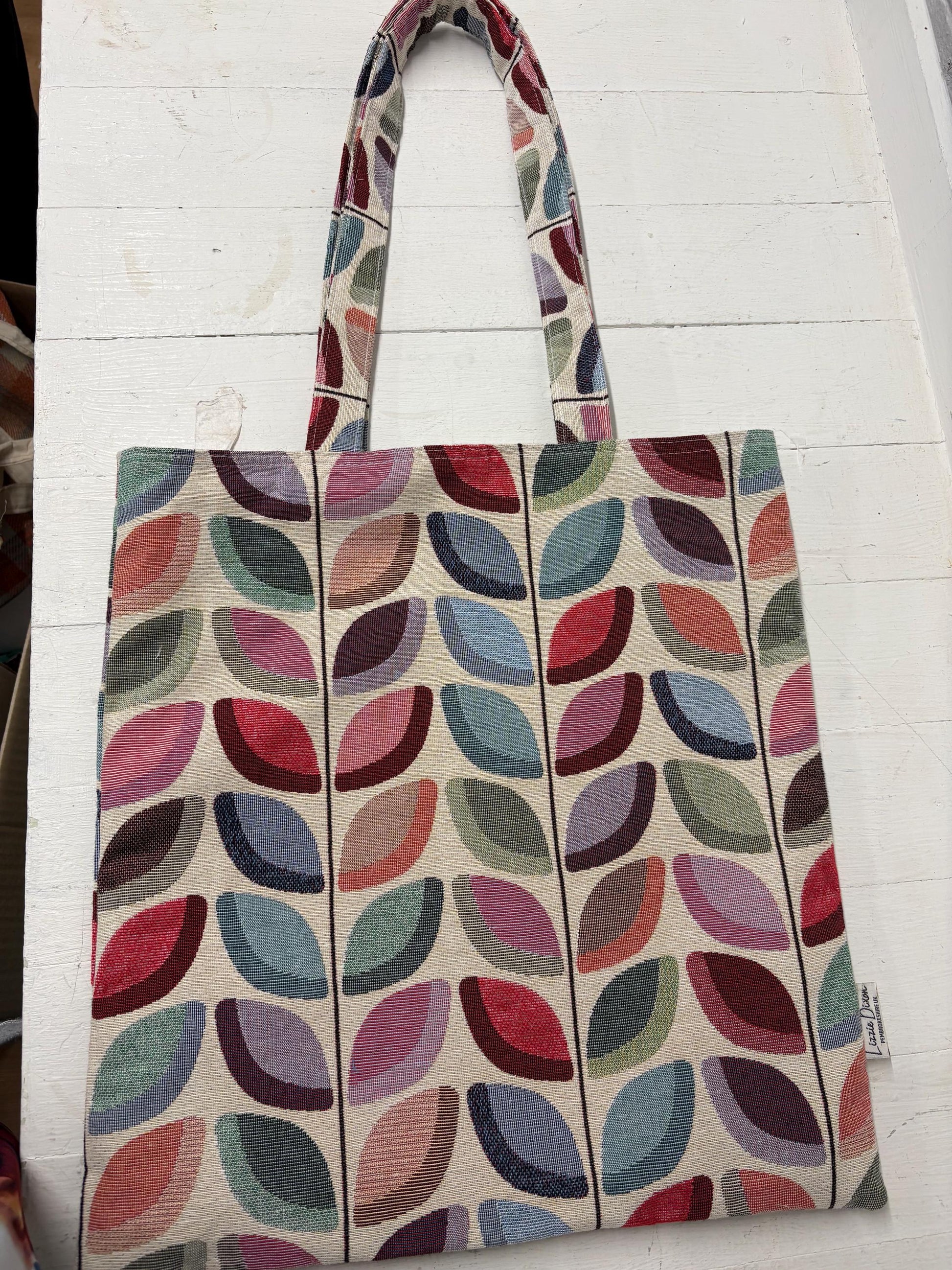 Modern leaf pattern Tote style Shopping Bag