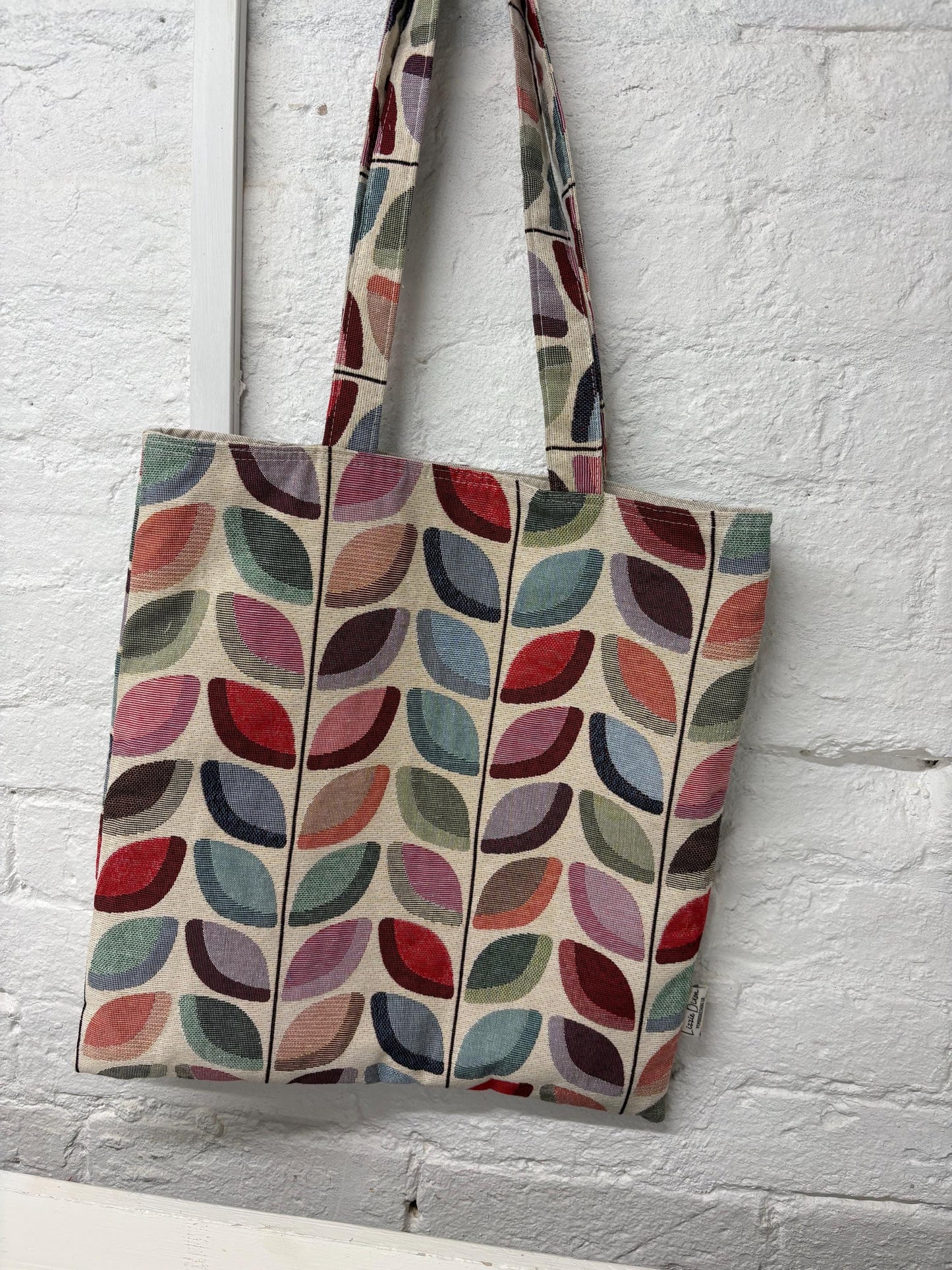 Modern leaf pattern Tote style Shopping Bag
