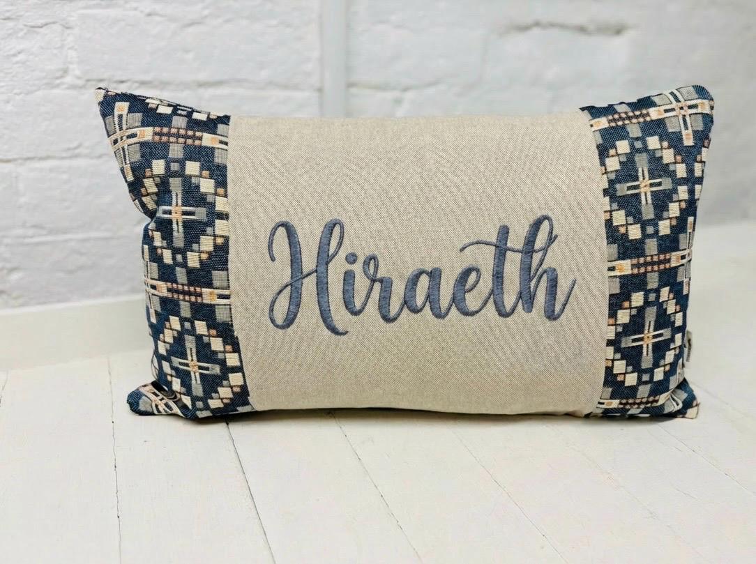 Cwtch Vintage Cross Welsh Blanket -Rectangle Cushion