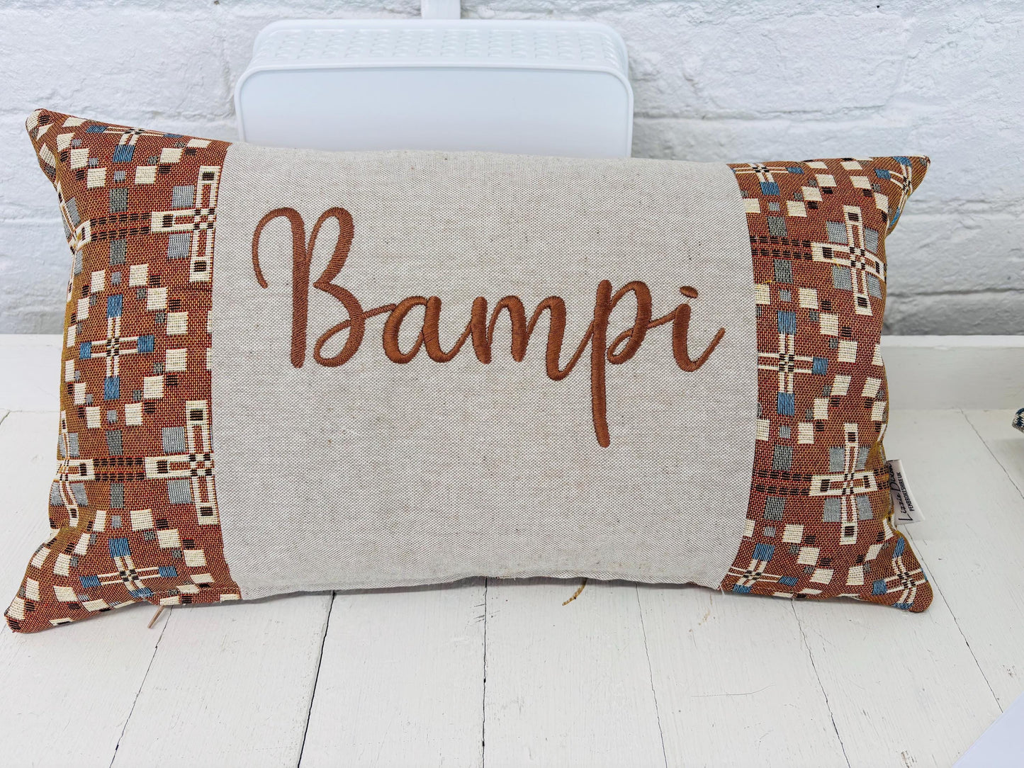 Cwtch Vintage Cross Welsh Blanket -Rectangle Cushion