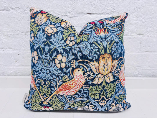 William Morris, Strawberry Theif Plain Cushion. decorative cushion