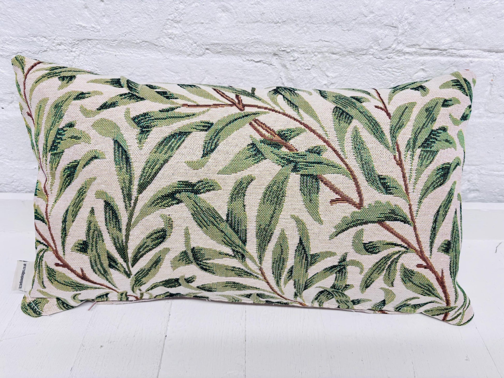 Cwtch William Morris,Willie Bough long Cushion -personalised Cushion