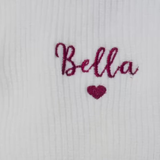 Personalised Baby knitted Blanket – Custom Embroidered Name | Newborn Gift | Baby Shower Present | Keepsake Blanket| Personalised.