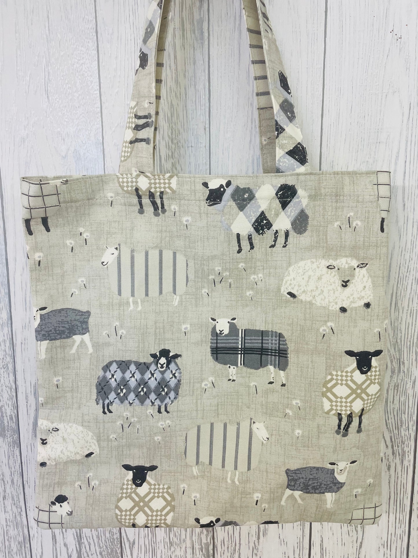 Sheep Print Tote Style bag-choice of 3 sizes