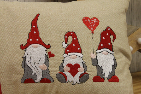 Valentines Gnome Cushion - Lizzie Dixon Designs