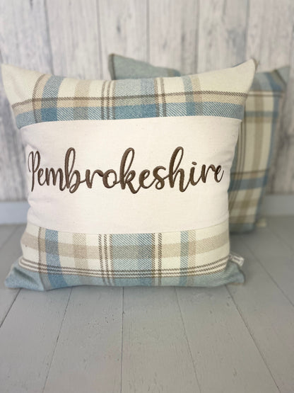 Personalised Wool Touch Location Cushion