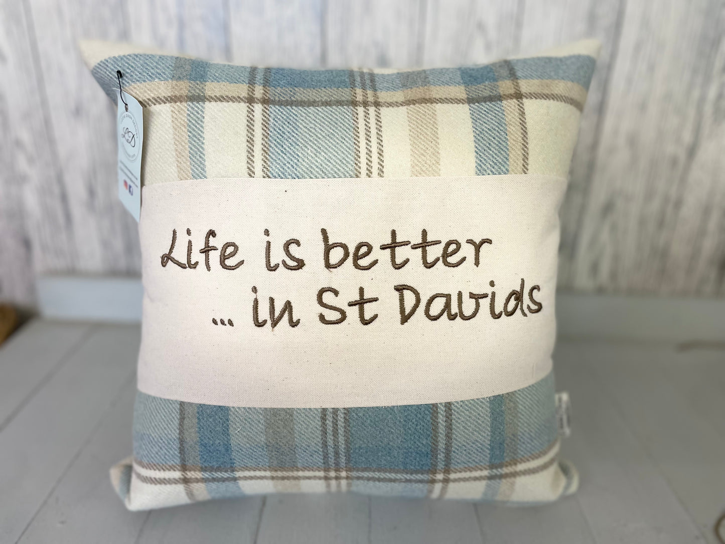 Personalised Wool Touch I’d rather be .. Cushion