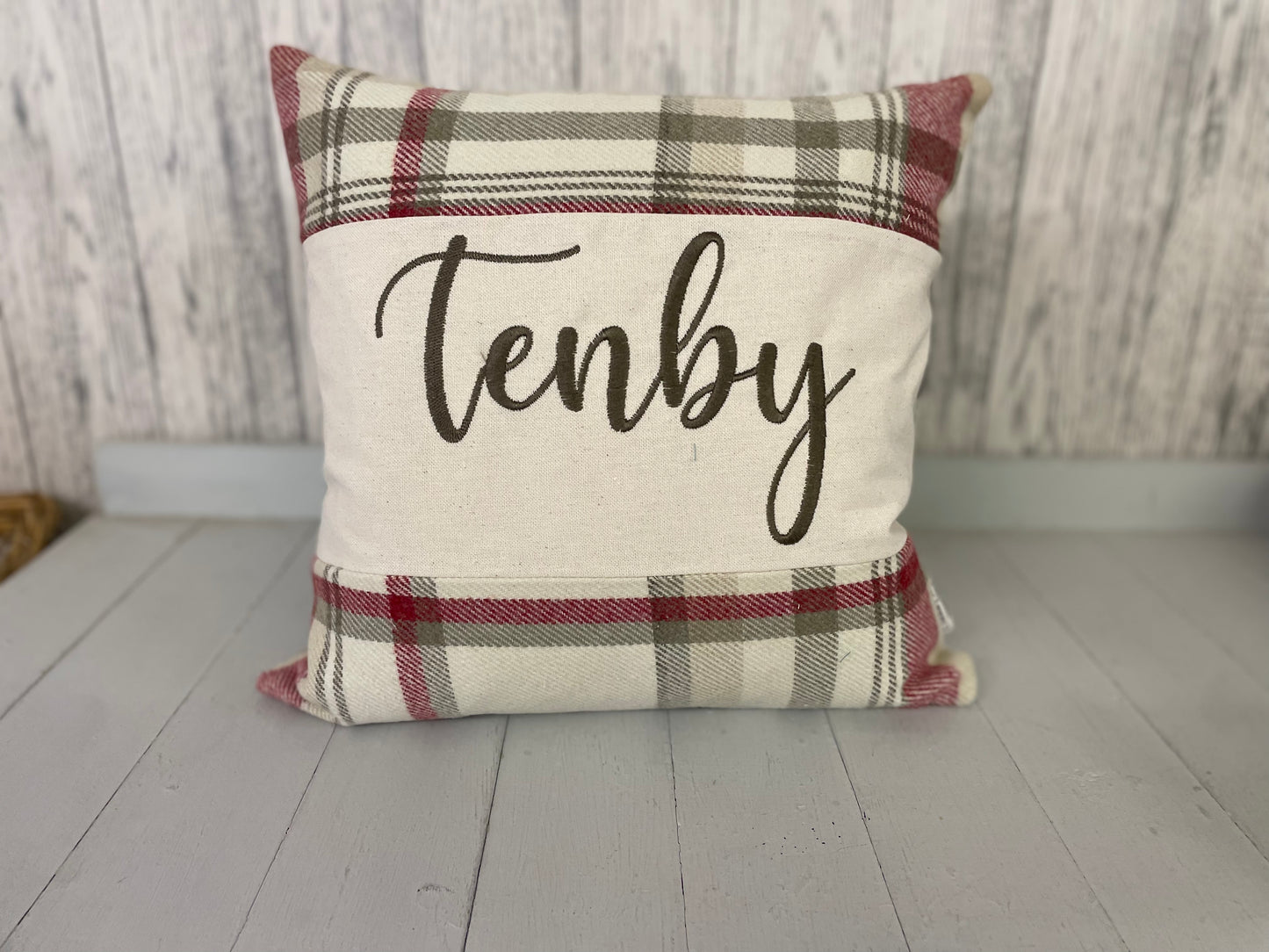 Personalised Wool Touch Location Cushion