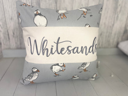 Personalised Nautical themed Location Cushion