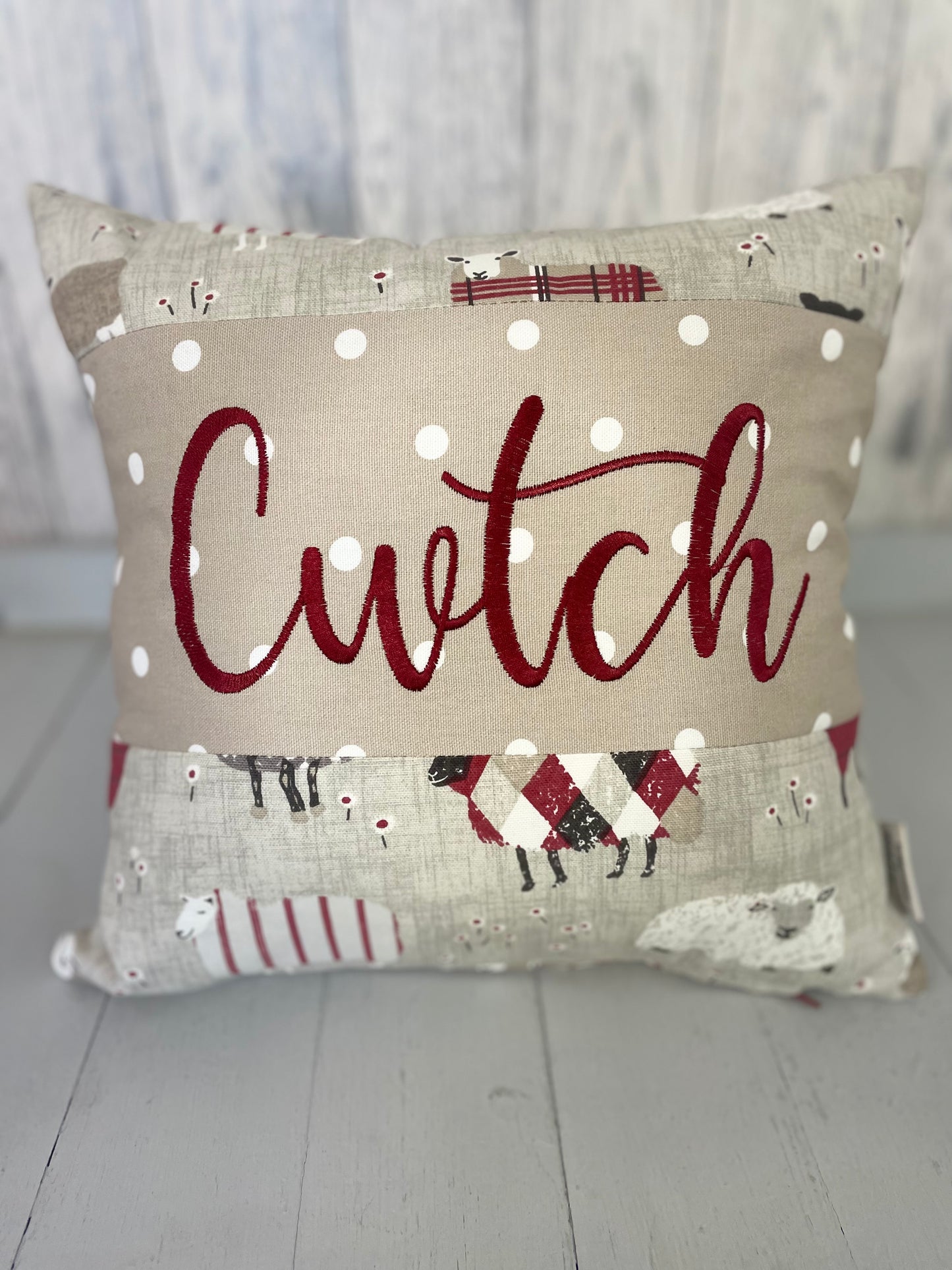 Sheep Cwtch  Cushion- 16" cwtch panel Cushion