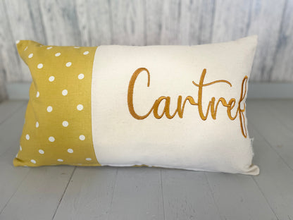 Cartref Ochre Dotty Cushion