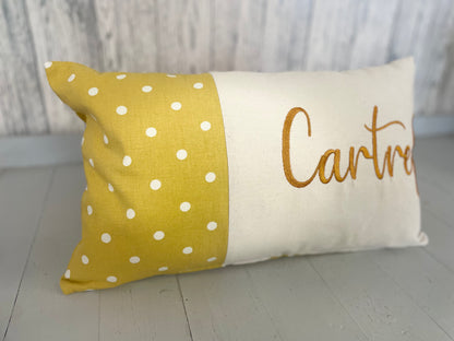 Cartref Ochre Dotty Cushion