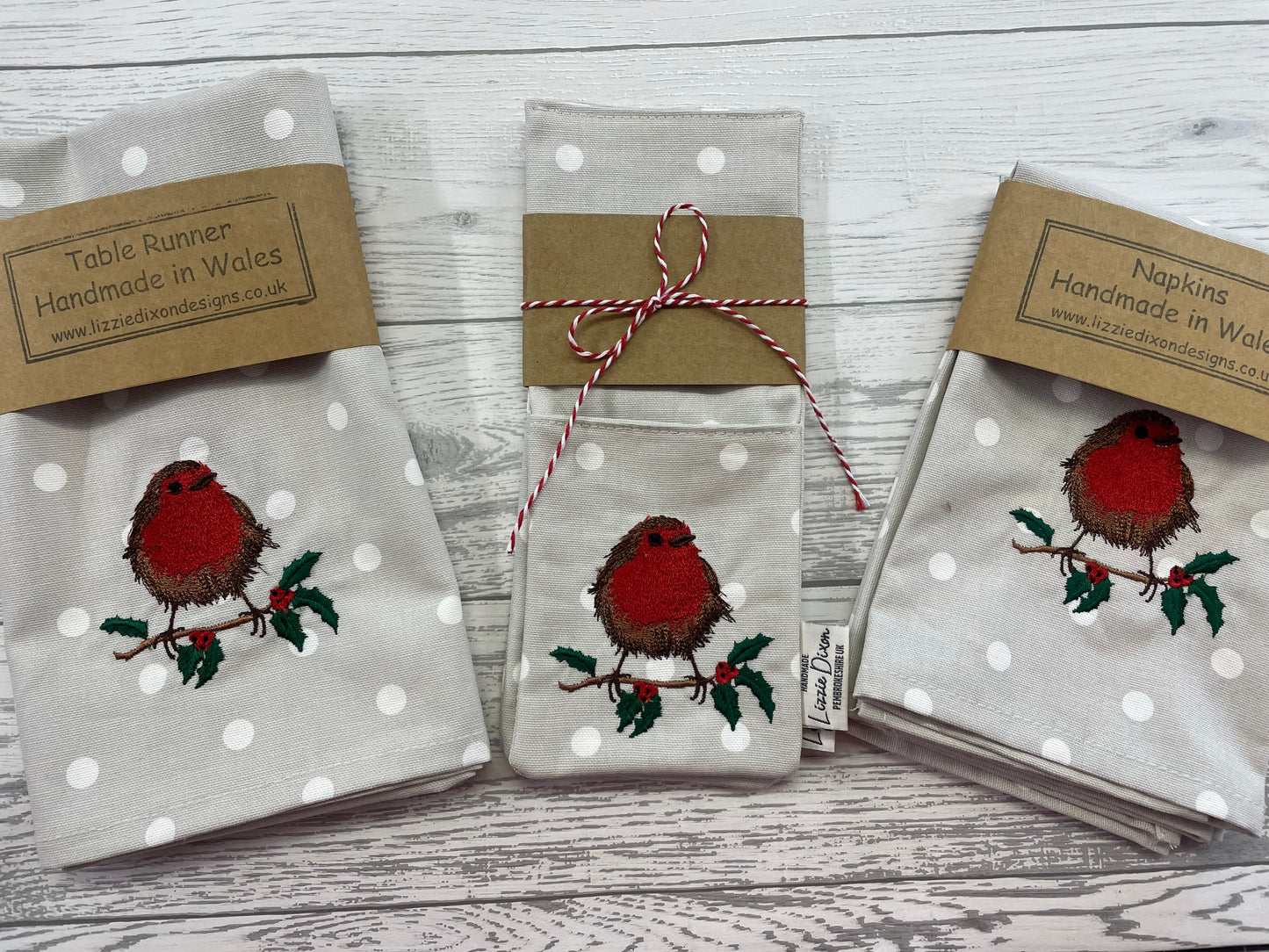 Festive Robin Christmas Napkins