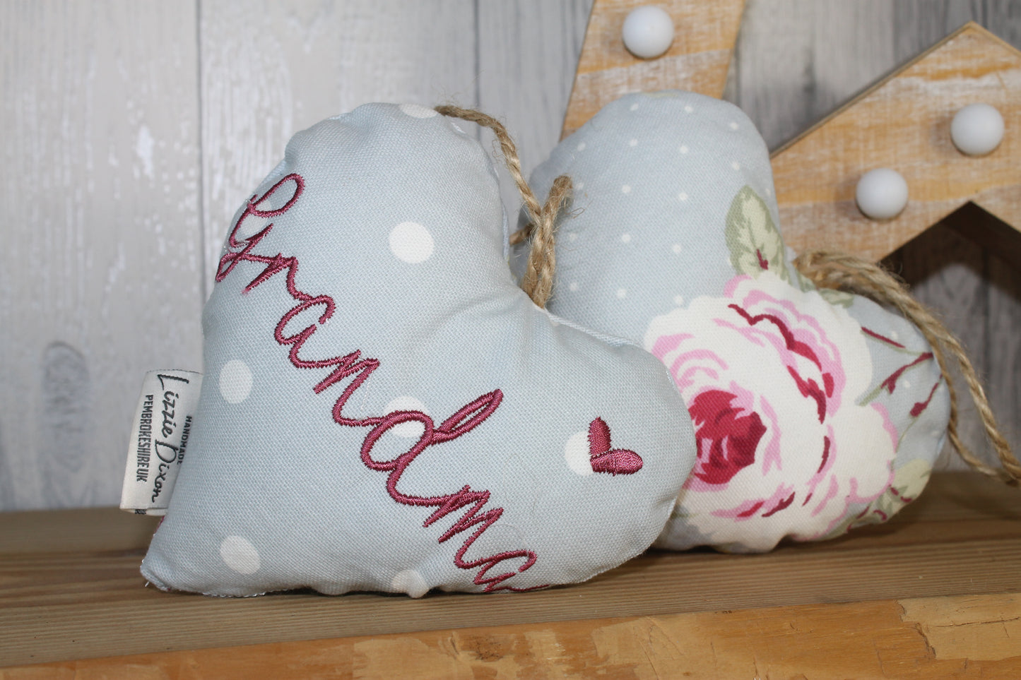 Grandma Decorative Lavender Hanging Heart - Lizzie Dixon Designs