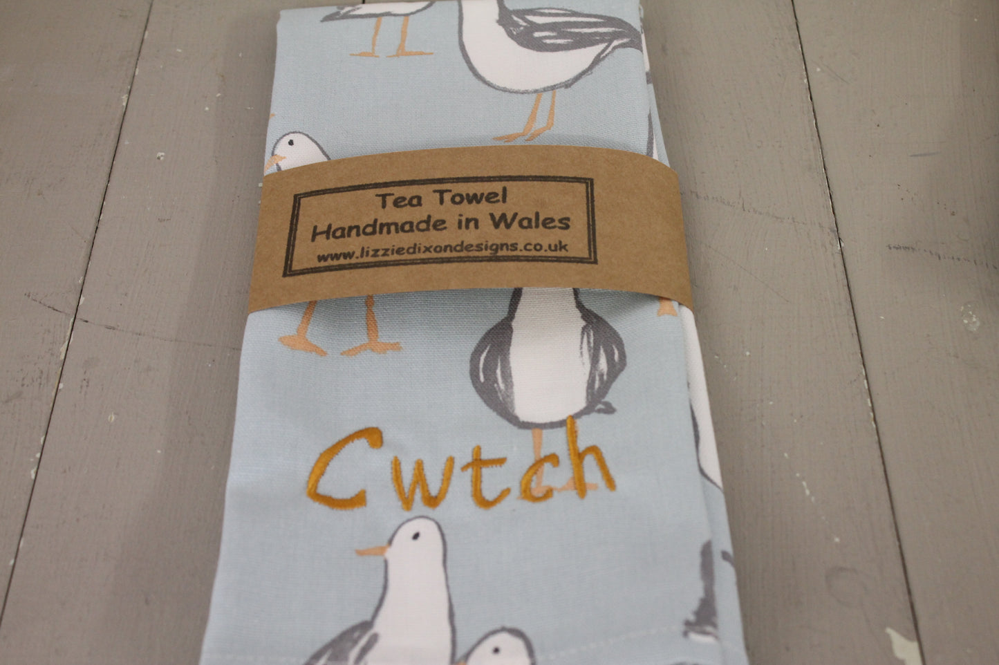 Cwtch Duckegg Seagull Tea Towel