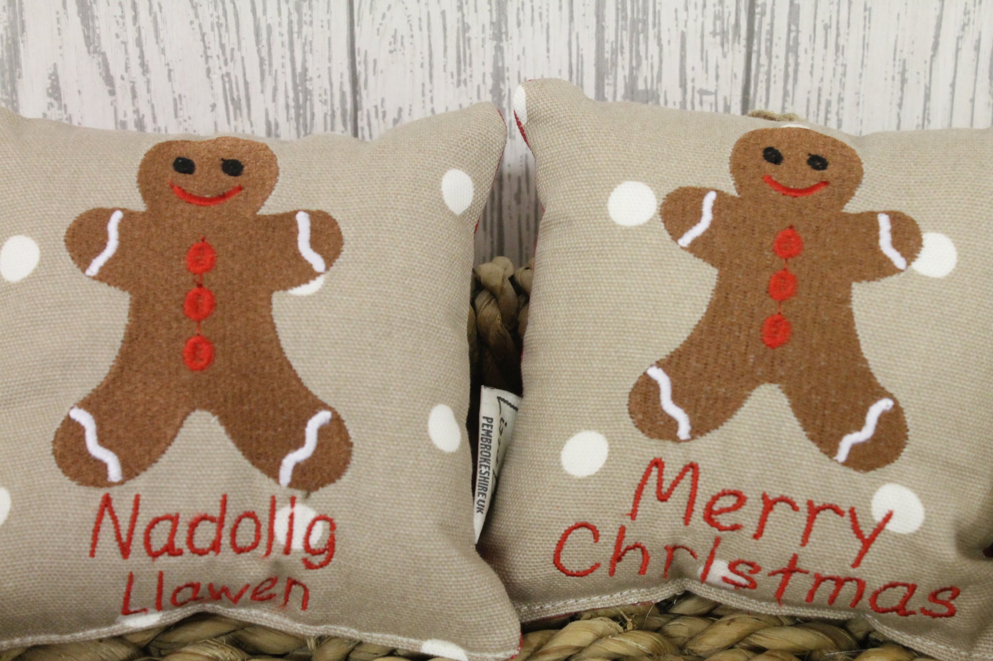 Merry Christmas Gingerbread Man Hanging Decoration - Lizzie Dixon Designs