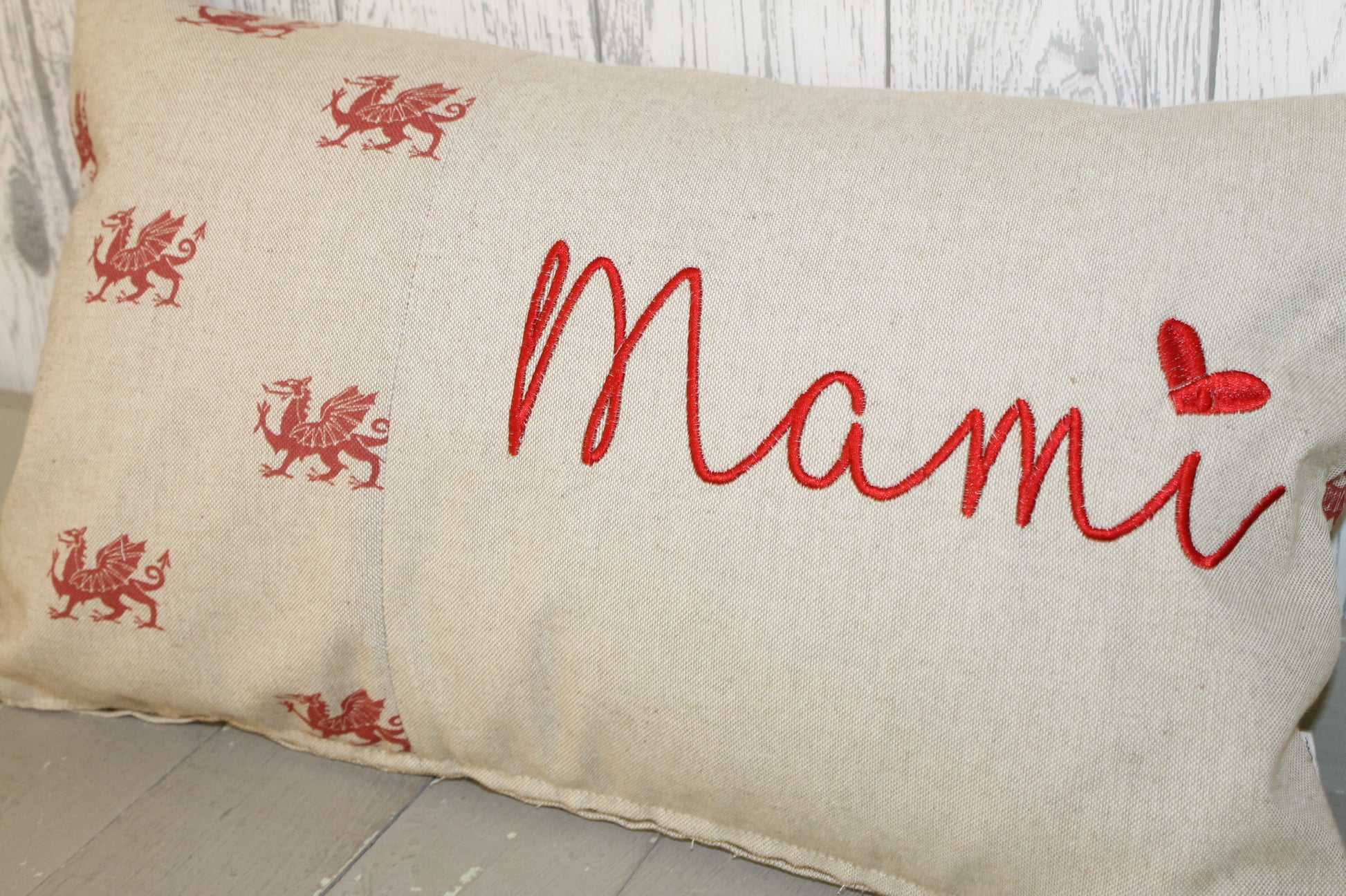 Red Dragon Panel Mother's Day Cushion - Lizzie Dixon Designs