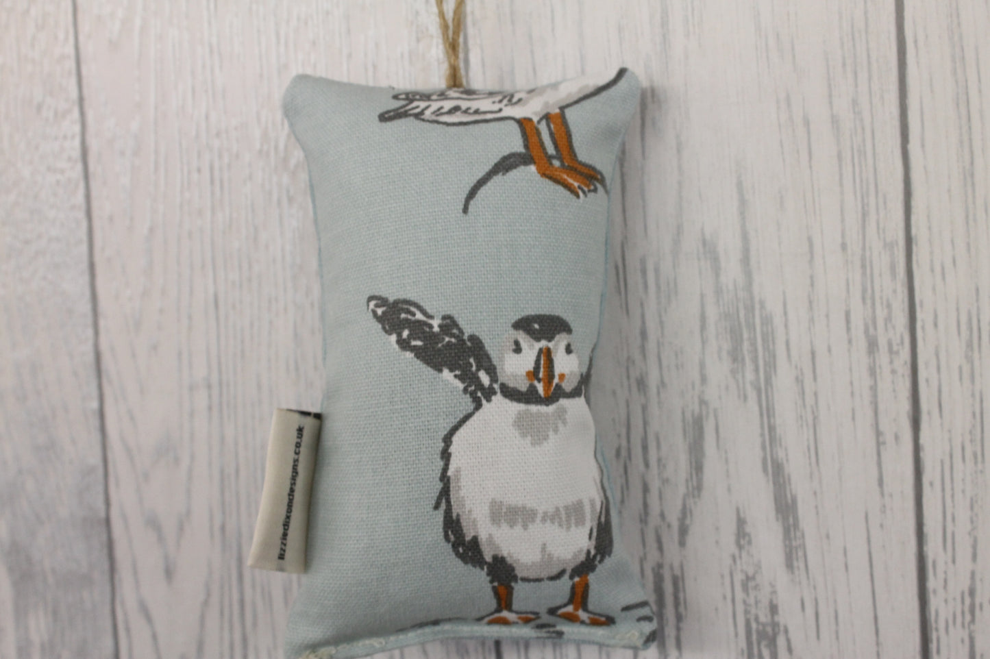 Puffin Hanging Decoration- Diolch/Thank you - Lizzie Dixon Designs