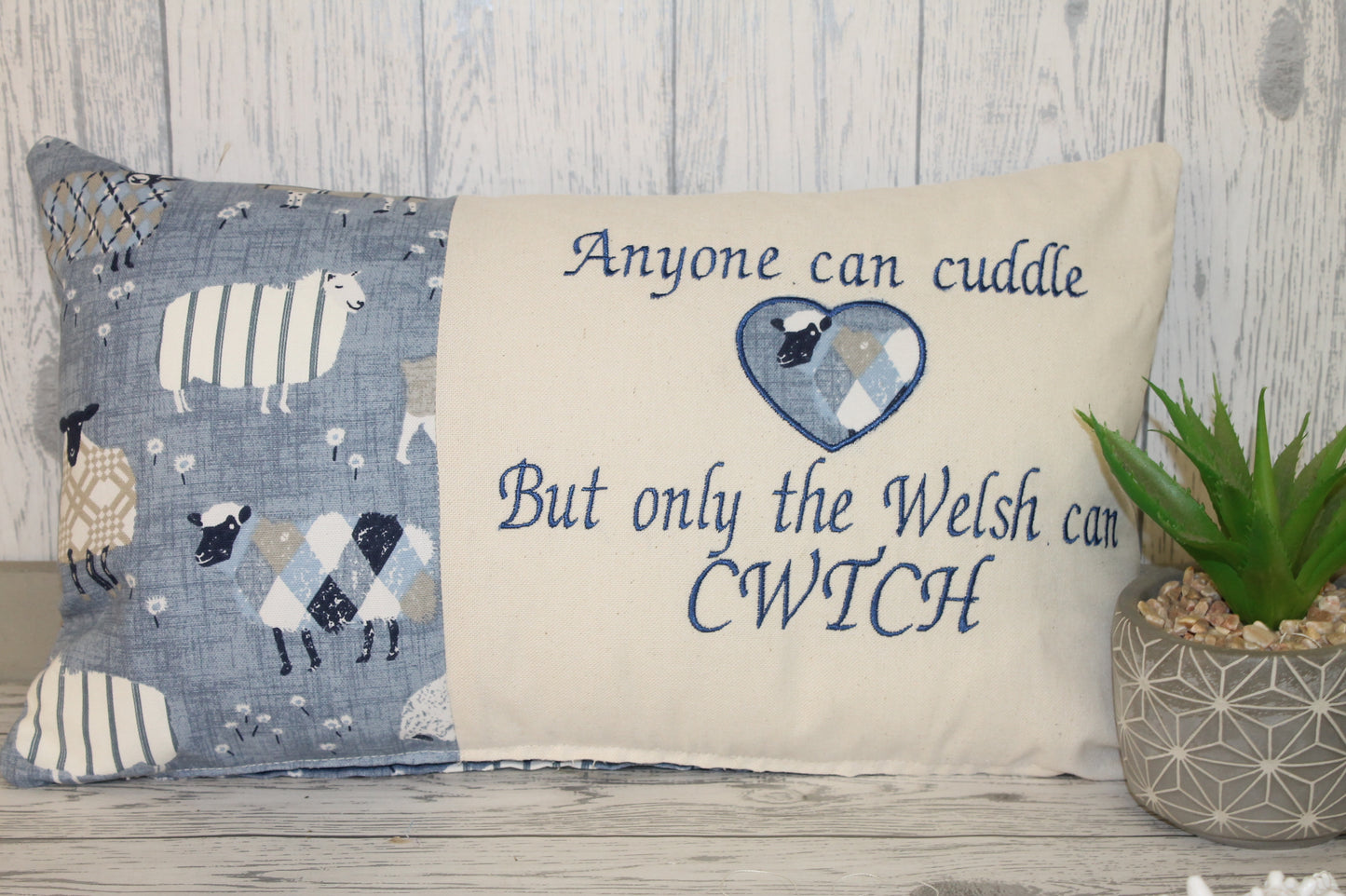 Sheep Design-Anyone can cuddle but only the Welsh can Cwtch